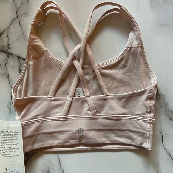 Lululemon Energy Bra Long Line in Pink Bliss - Picture 2 of 3